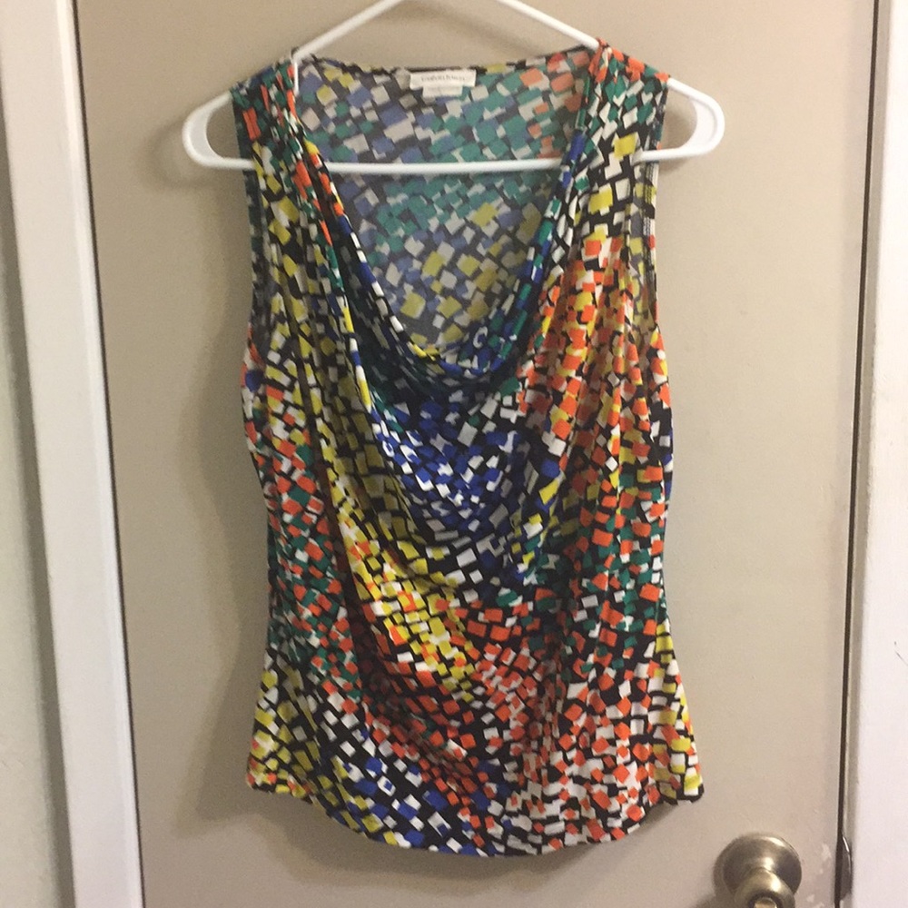Calvin Klein multicolored sleeveless top. Large